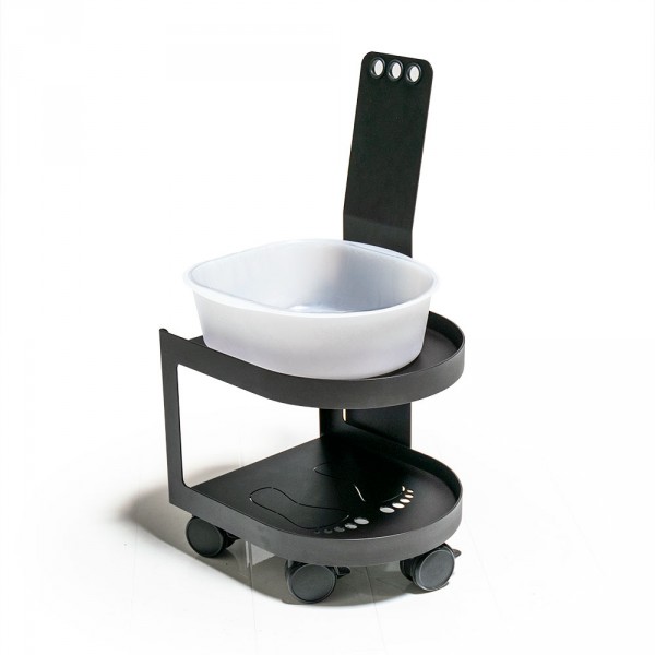 Bain de pieds avec chariot, Wenge, RAL8022